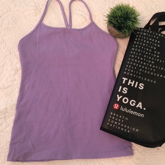lululemon athletica Tops - LuluLemon Power Y Tank Lavender Size 6